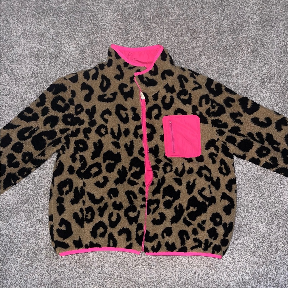 JODIFL Vibrant Pink Fleece Jacket